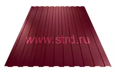 Профнастил C 8 0.4мм Полиэстер Россия RAL 3005 (вишневый) Металл Профиль