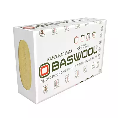 Утеплитель Baswool Вент Фасад 80 1200*600*50мм 4.32м2 0.216м3 минвата (базальт)