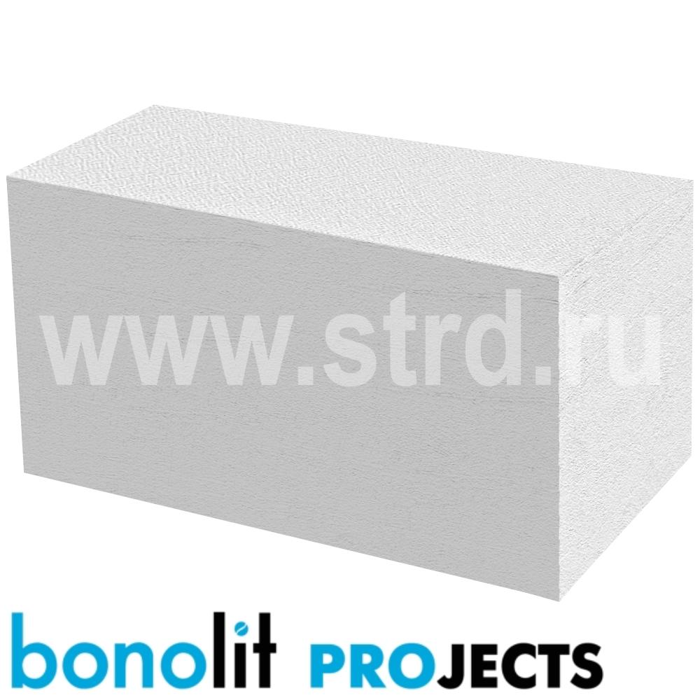 Блок газобетонный Bonolit Projects стеновой D600кг/м3 600*300*200 В3,5