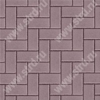 Тротуарная плитка Брусчатка 2П6ф Красно-коричневый полный прокрас на сером цементе основа - серый цемент 200*100*60мм Нобетек