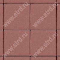 Крупноформатные плиты Квадрат 1К5ф Красный полный прокрас на сером цементе основа - серый цемент 400*400*50мм Нобетек