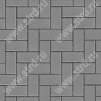 Тротуарная плитка Брусчатка Серый основа - серый цемент 200*100*40мм Фабрика Готика
