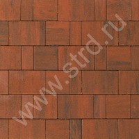 Тротуарная плитка Старый город Ландхаус Color Mix Закат верхний прокрас mix основа - серый цемент набор на м2  t=60мм BRAER