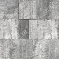 Тротуарная плитка Триада Color Mix Туман верхний прокрас mix основа - серый цемент набор на м2  t=60мм BRAER