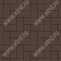 Тротуарная плитка Прямоугольник Коричневый верхний прокрас на сером цементе основа - серый цемент 200*100*40мм BRAER