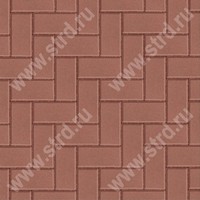 Тротуарная плитка Прямоугольник Красный верхний прокрас на сером цементе основа - серый цемент 200*100*40мм BRAER