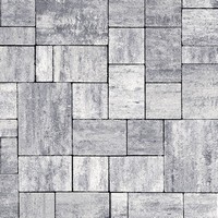 Тротуарная плитка Бавария Арктика верхний прокрас mix основа - серый цемент набор на м2  t=60мм МЗ 342