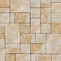 Тротуарная плитка Бавария Каракум верхний прокрас mix основа - серый цемент набор на м2  t=60мм МЗ 342