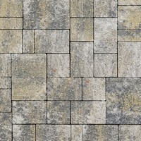 Тротуарная плитка Бавария Байкал верхний прокрас mix основа - серый цемент набор на м2  t=60мм МЗ 342