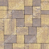 Тротуарная плитка Бавария Каньон верхний прокрас mix основа - серый цемент набор на м2  t=60мм МЗ 342