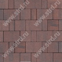 Тротуарная плитка Новый город 60 Гавана верхний прокрас mix основа - серый цемент набор на м2  t=60мм МЗ 342