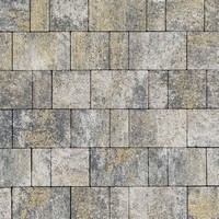 Тротуарная плитка Новый город 60 Байкал верхний прокрас mix основа - серый цемент набор на м2  t=60мм МЗ 342