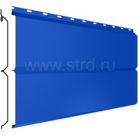 Сайдинг Lбрус 264*240мм 0.4мм Полиэстер Россия RAL 5005 (синий) Металл Профиль