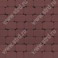Тротуарная плитка Классико Дуо Винный верхний прокрас на белом цементе основа - серый цемент набор на м2  t=40мм BRAER