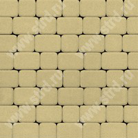 Тротуарная плитка Классико Дуо Песочный верхний прокрас на белом цементе основа - серый цемент набор на м2  t=40мм BRAER