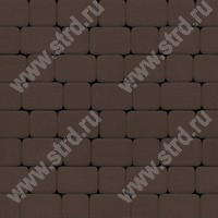 Тротуарная плитка Классико Дуо Коричневый верхний прокрас на сером цементе основа - серый цемент набор на м2  t=40мм BRAER