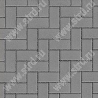 Тротуарная плитка Брусчатка Серый основа - серый цемент 200*100*40мм МЗ 342